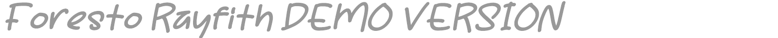Foresto Rayfith font preview